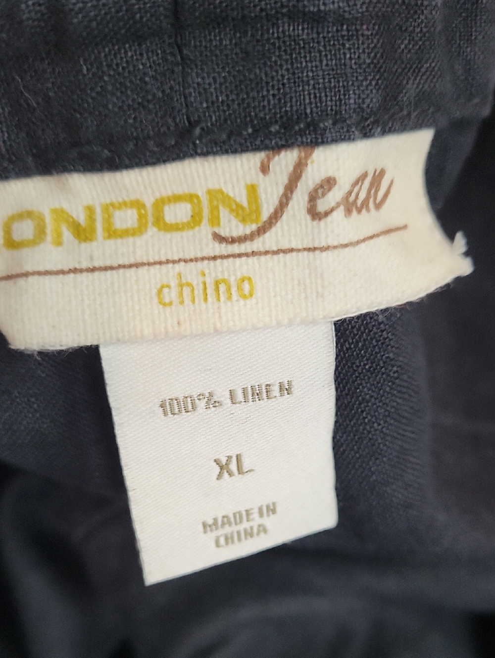 XL Black Linen wide leg pants drawstring - Picture 5 of 5
